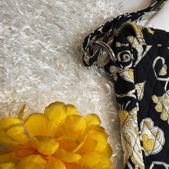 Vera Bradley CLEAN‎ X-Tall Zip Tote Retired Quilted Yellow Bird Crossbody 11x12 - Picture 6 of 9